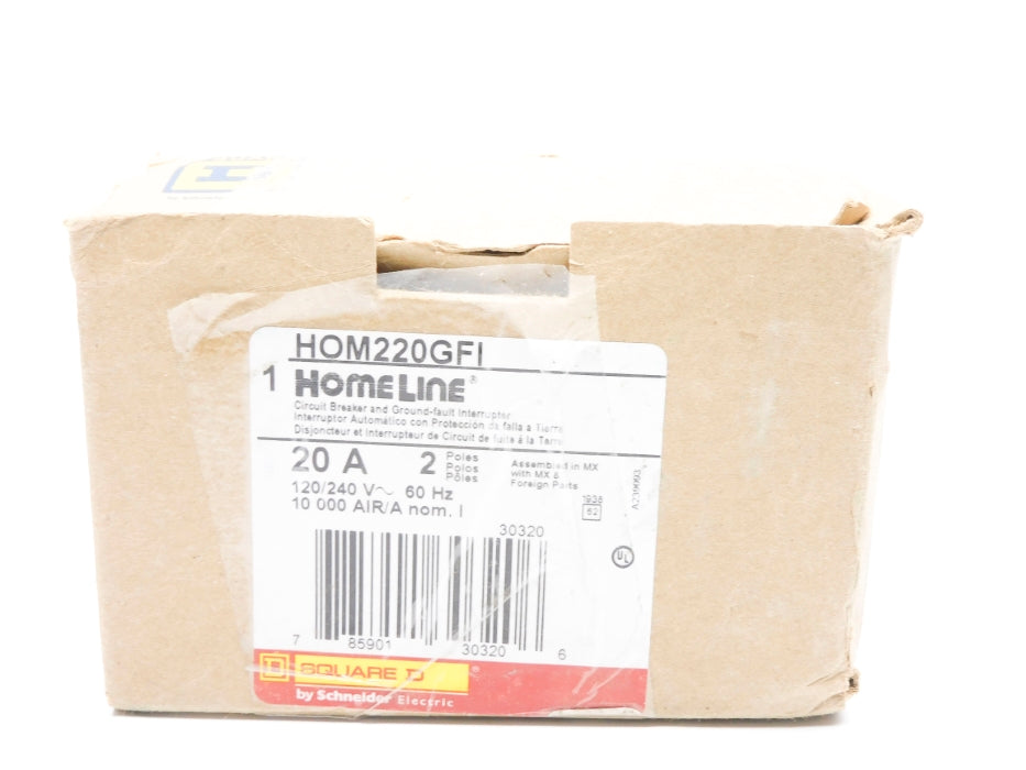 SQUARE D HOM220GFI 20A 120/240V NSMP