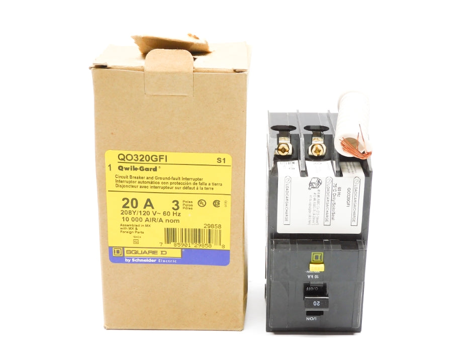 SQUARE D QO320GFI 20A 208/120V NSMP