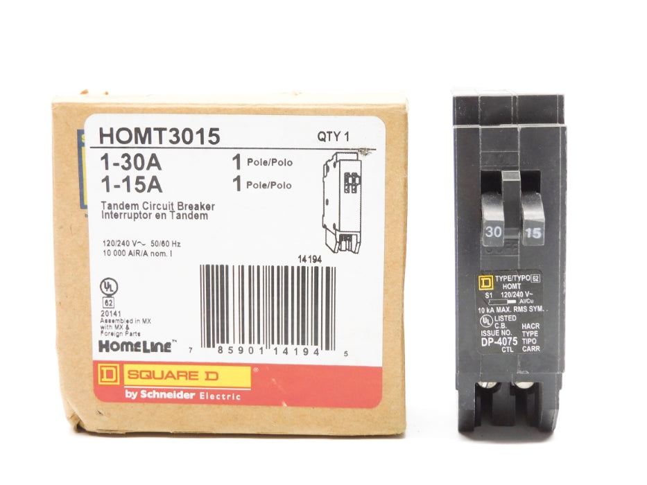 SQUARE D HOMT3015 30/15A 120/240V NSMP