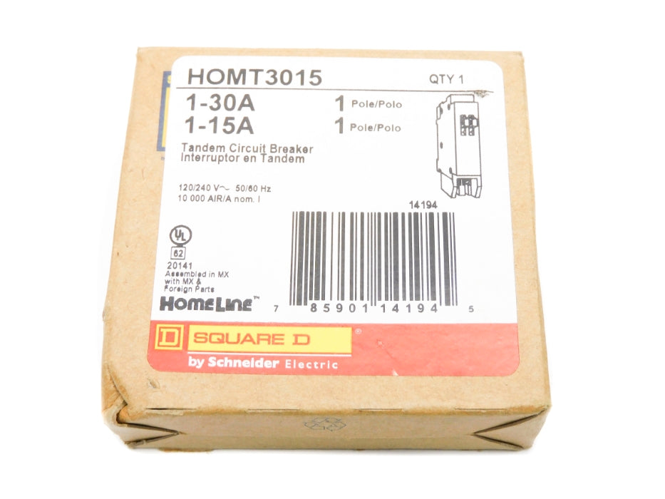 SQUARE D HOMT3015 30/15A 120/240V NSMP