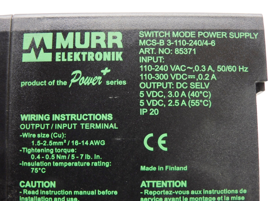 MURR ELEKTRONIK MCS-B-3110-240/4-6 85371 NSNP