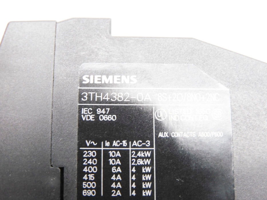 SIEMENS 3TH4382-0A 220/230V NSNP