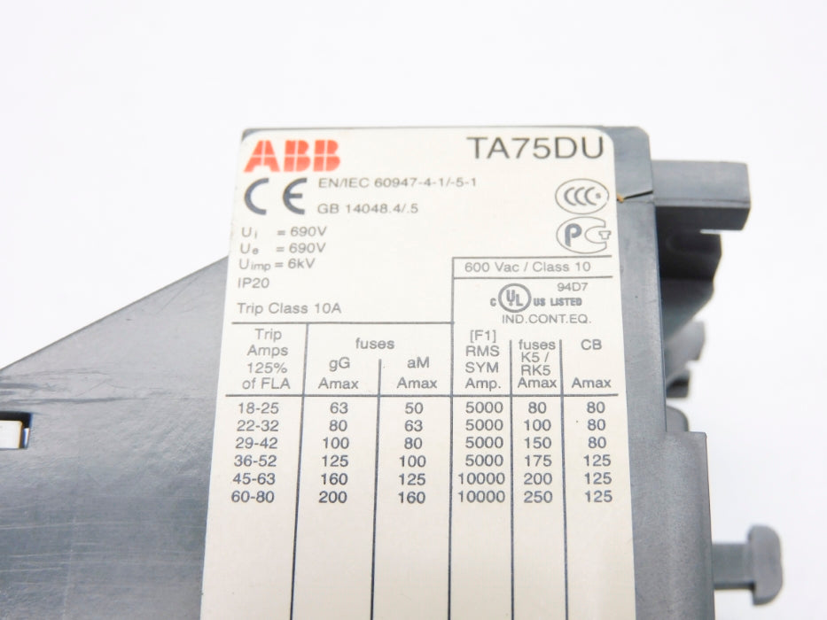 ABB TA75DU 690V 36-52A UNMP
