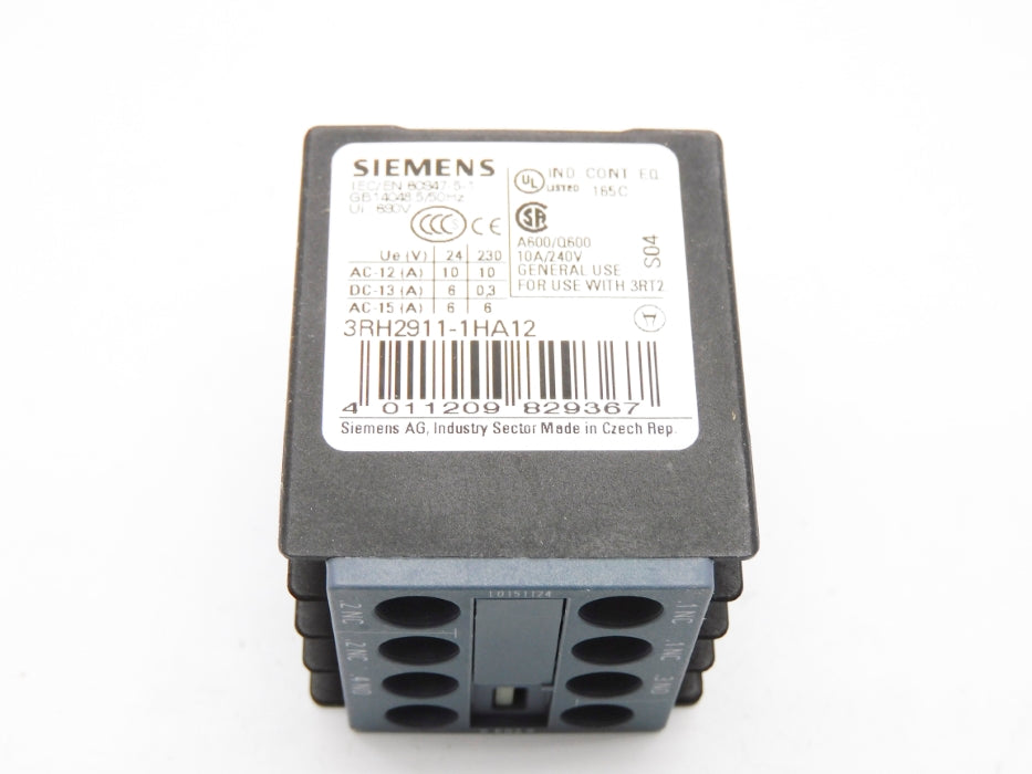 SIEMENS 3RH2911-1HA12 240V 10A NSMP