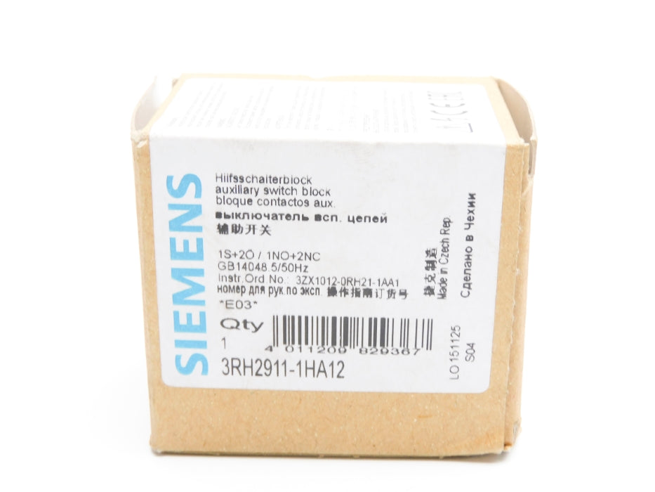 SIEMENS 3RH2911-1HA12 240V 10A NSMP