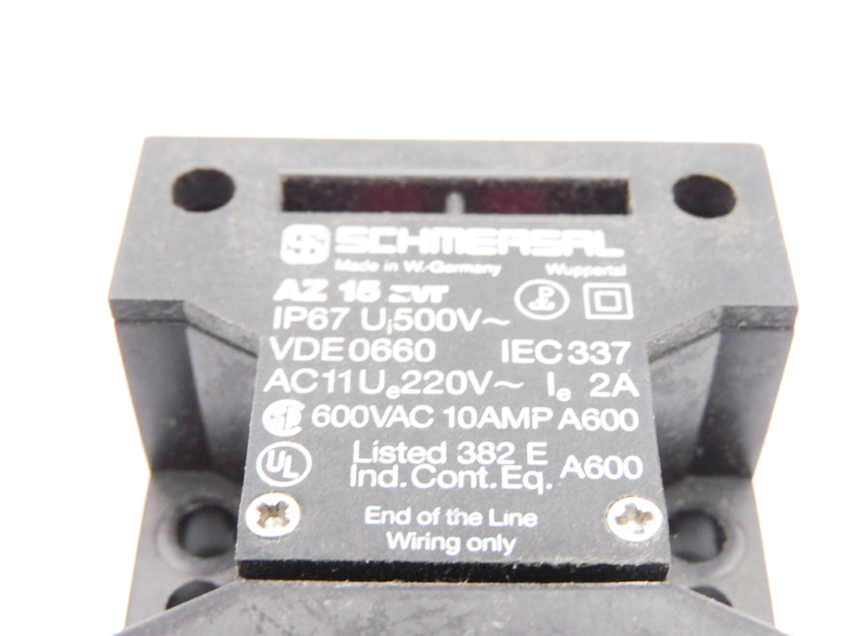 SCHMERSAL AZ15ZVR (NO KEY) UNMP