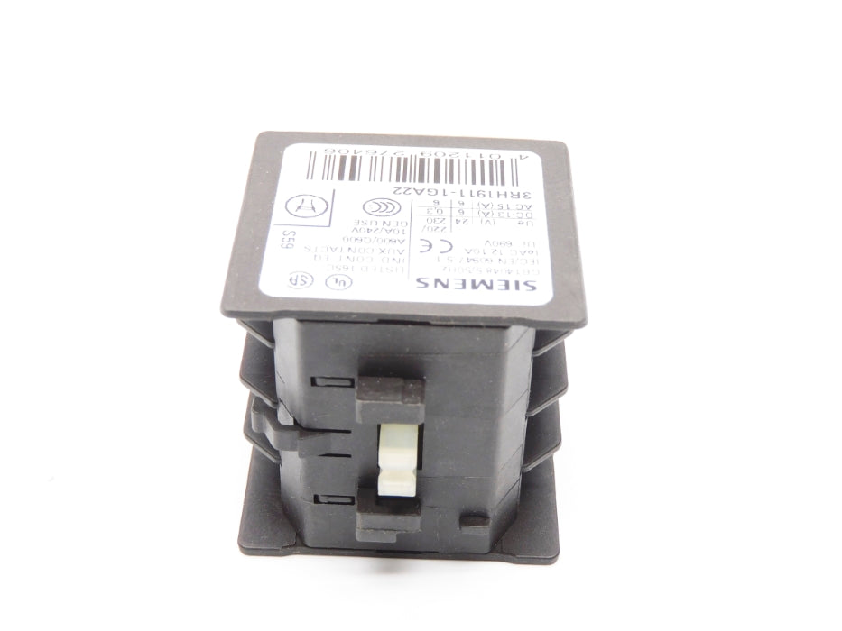 SIEMENS 3RH1911-1GA22 240V 10A NSNP
