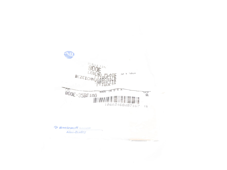 ALLEN BRADLEY 800E-35BE100 SER. A NSMP
