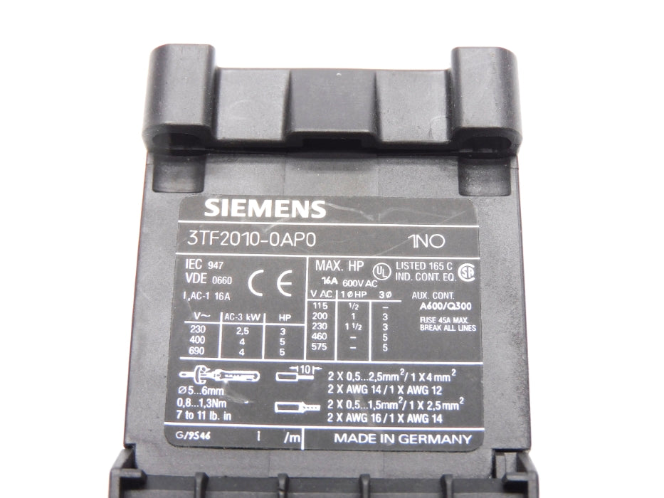 SIEMENS 3TF2010-0AP0 230/220V NSNP