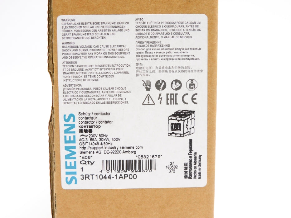 SIEMENS 3RT1044-1AP00 230V NSMP