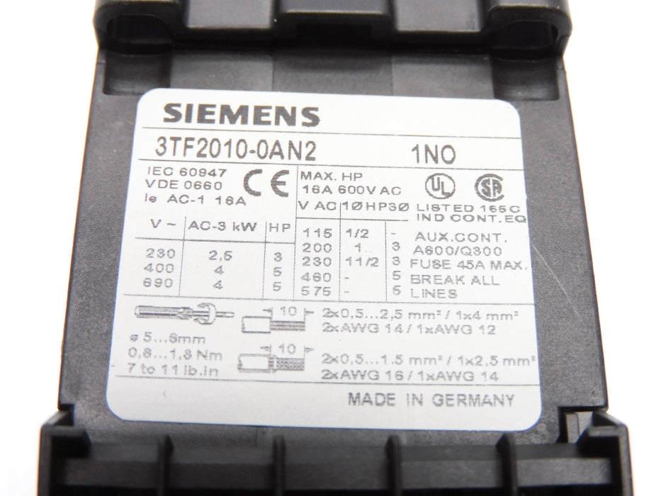 SIEMENS 3TF2010-0AN2 220V NSNP