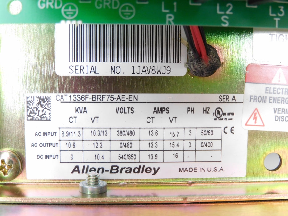 ALLEN BRADLEY 1336F-BRF75-AE-EN SER. A NSMP