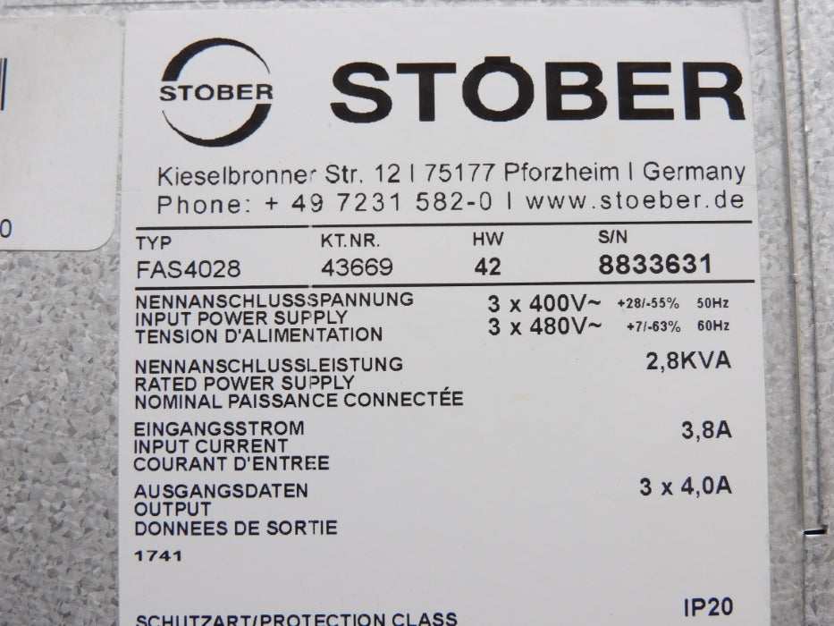 STOBER FAS4028 HW/42 UNMP