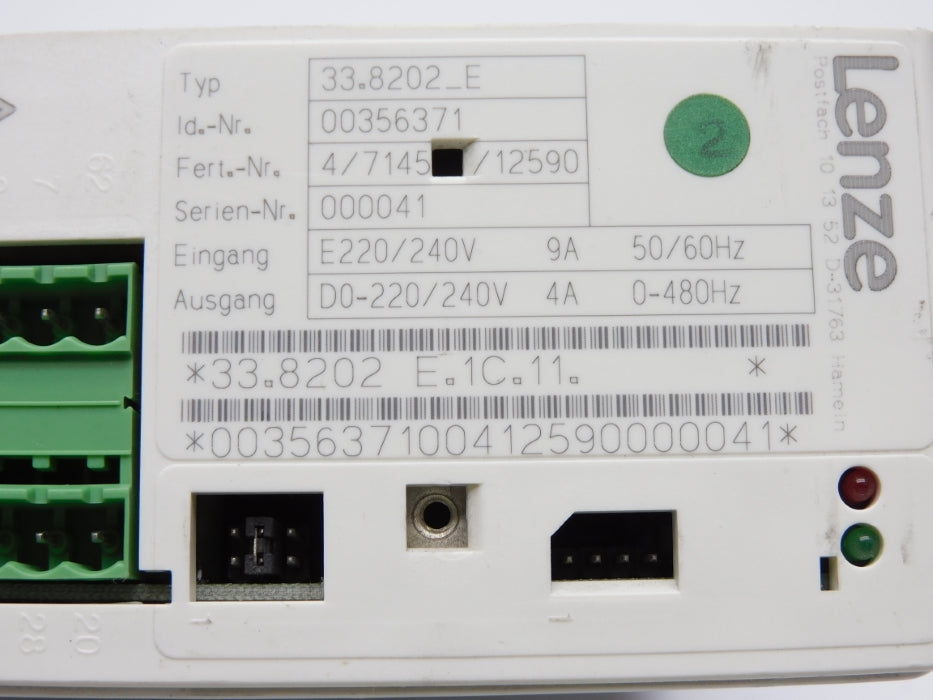 LENZE 33.8202E.1C.11 00356371 (AS PICTURED) UNMP