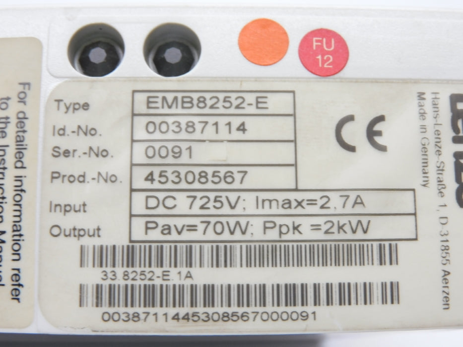 LENZE EMB8252-E 00387114 UNMP