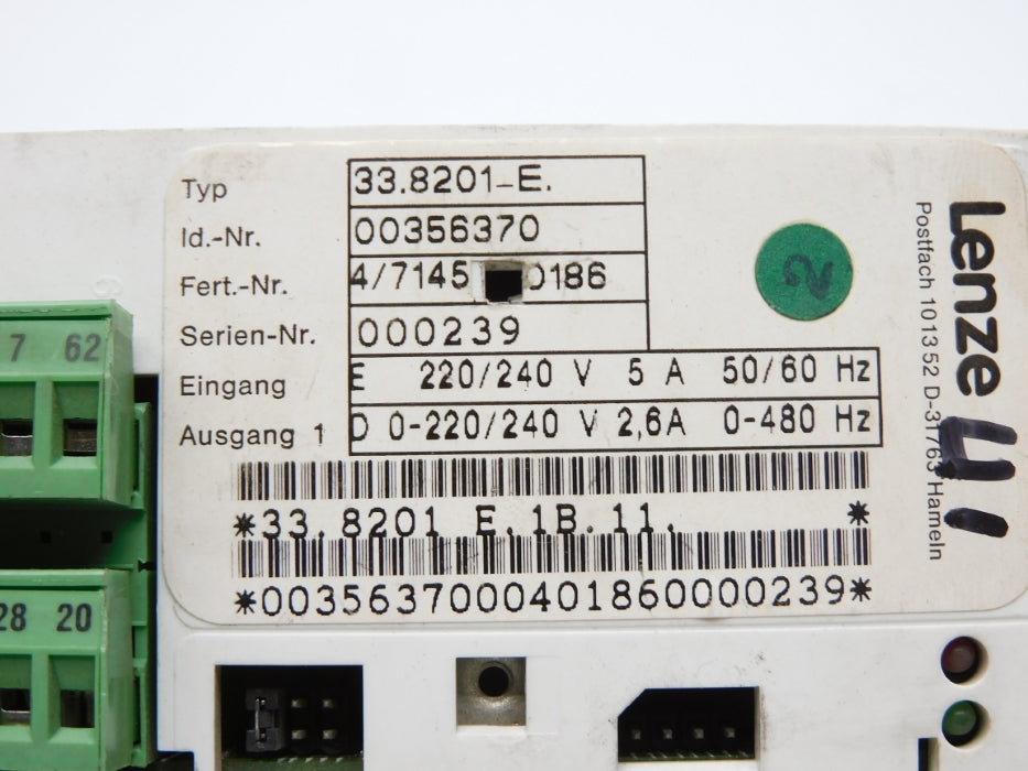 LENZE 33.8201-E.1B.11 00356370 UNMP