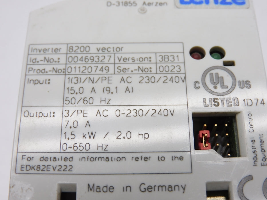 LENZE E82EV152K2C 00469327 UNMP