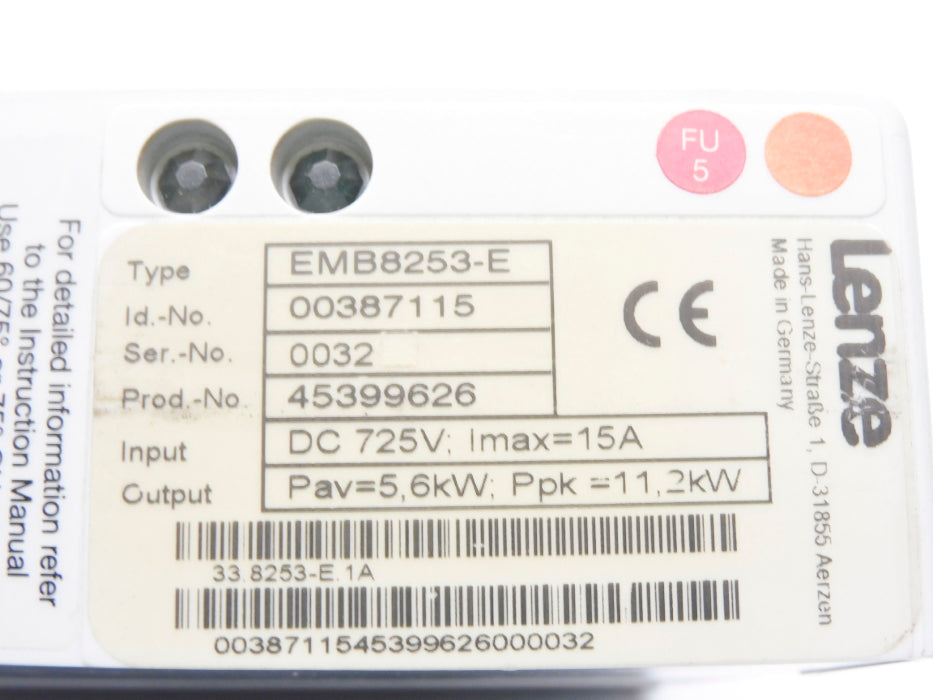 LENZE EMB8253-E 00387115 NSNP