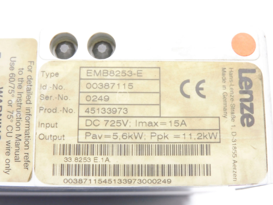 LENZE EMB8253-E 00387115 UNMP