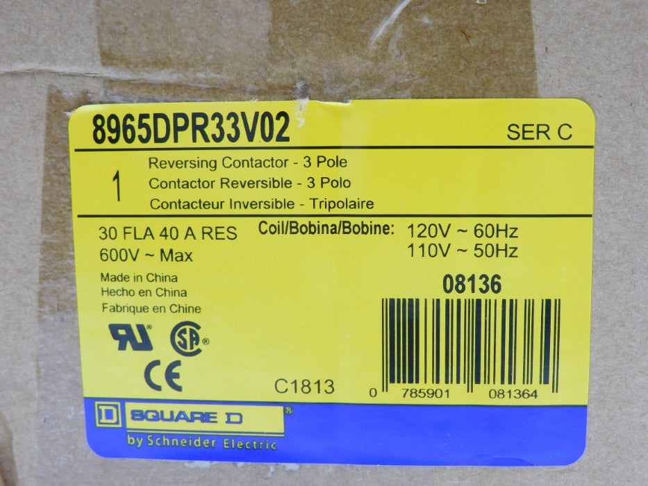 SQUARE D 8965DPR33V02 SER. C 120V NSFS