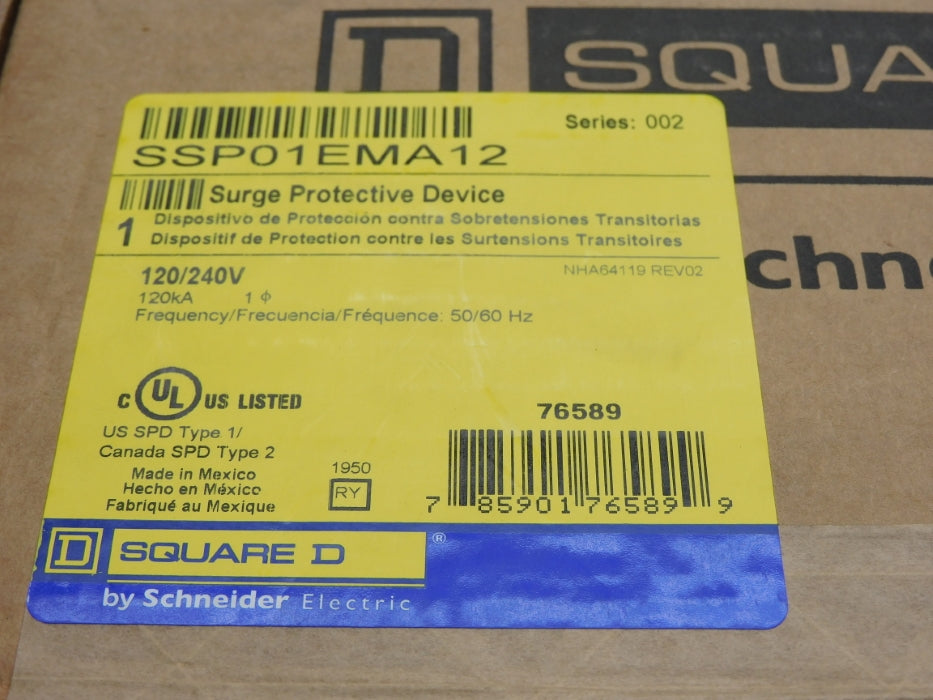 SQUARE D SSP01EMA12 SER. 002 NSFS