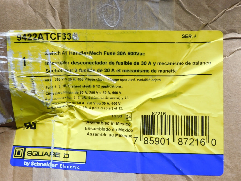SQUARE D 9422ATCF332 SER. A NSMP