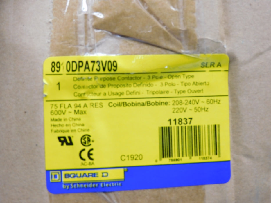 SQUARE D 8910DPA73V09 SER. A 208-240/220V 94A NSMP