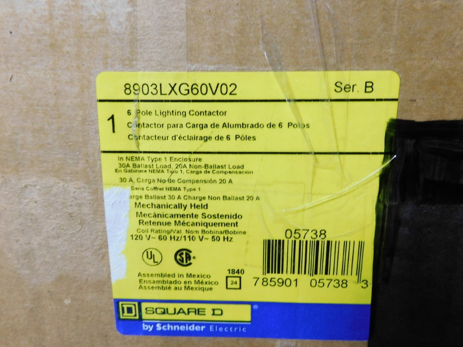 SQUARE D 8903LXG60V02 SER. B 110/120V NSMP