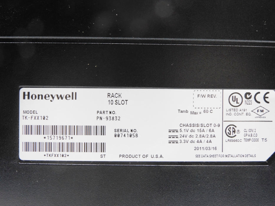 HONEYWELL TK-FXX102 93832 NSMP