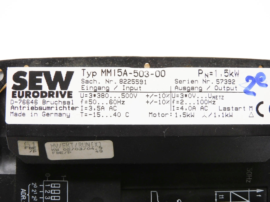 SEW EURODRIVE MM15A-503-00 UNMP