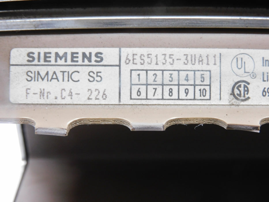 SIEMENS 6ES5135-3UA11 (AS PICTURED) UNMP
