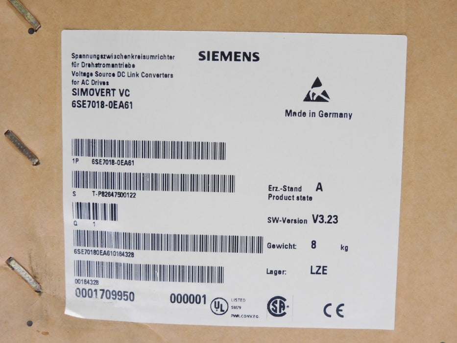 SIEMENS 6SE7018-0EA61 NSMP