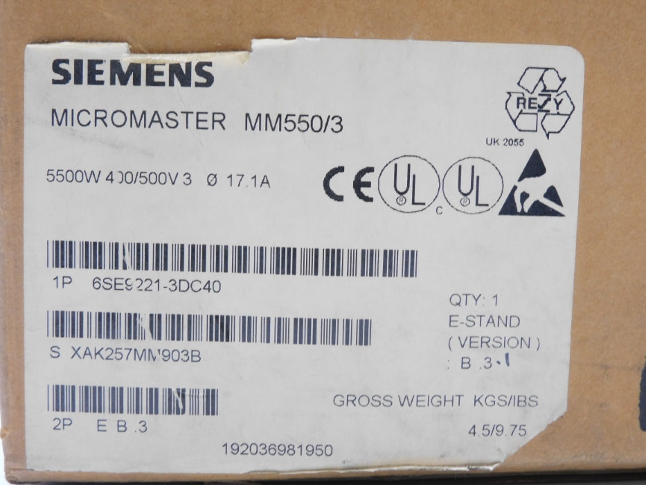 SIEMENS 6SE9221-3DC40 NSMP
