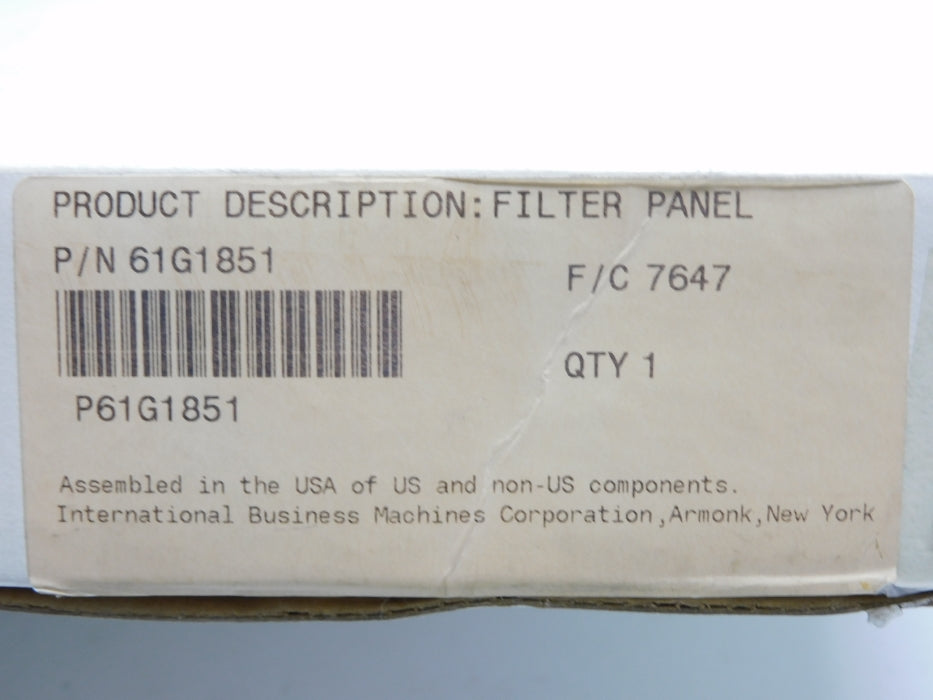 INTERNATIONAL BUSINESS MACHINES 61G1851 NSMP