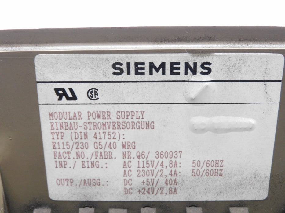 SIEMENS 6ES5955-3LF12 115/230V 4.8/2.4A UNMP