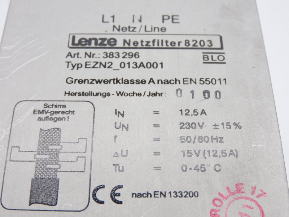 LENZE EZN2_013A001 383296 NSNP