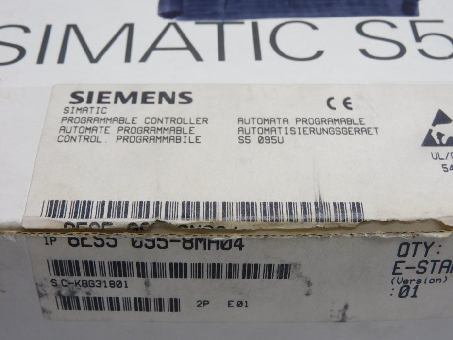 SIEMENS 6ES5095-8MA04 (AS PICTURED) NSMP