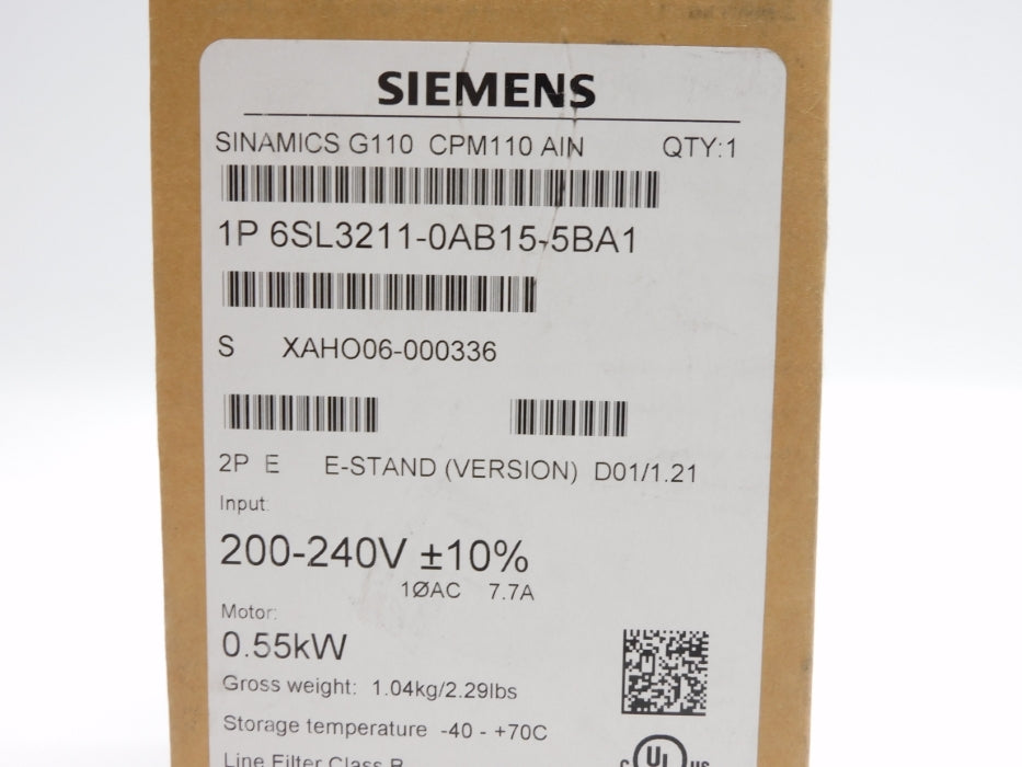 SIEMENS 6SL3211-0AB15-5BA1 NSMP