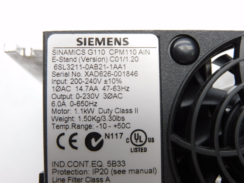 SIEMENS 6SL3211-0AB21-1AA1 NSNP