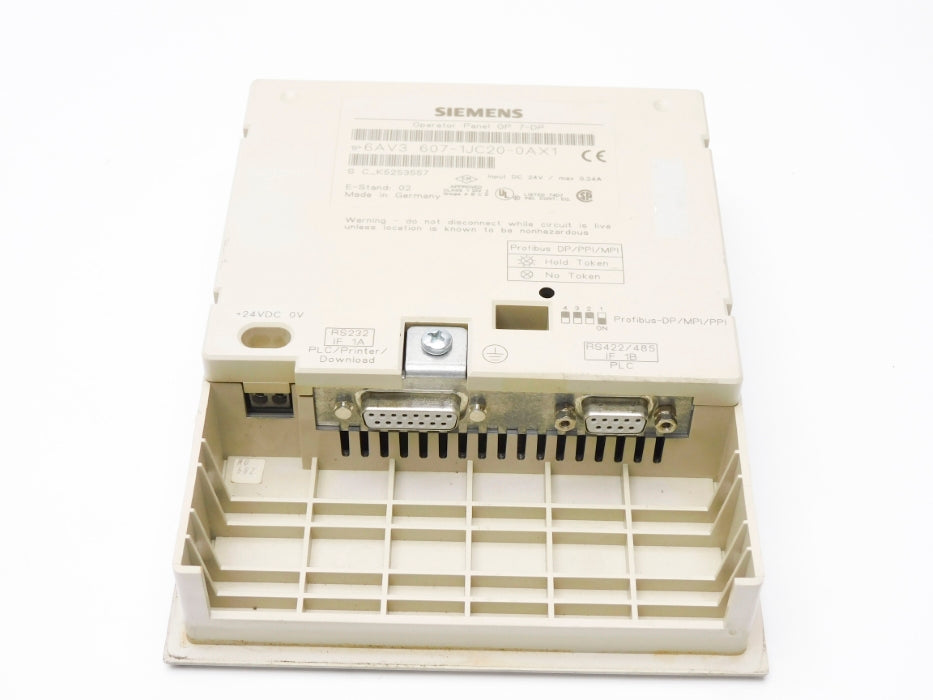 SIEMENS 6AV3607-1JC20-0AX1 (AS PICTURED) UNMP