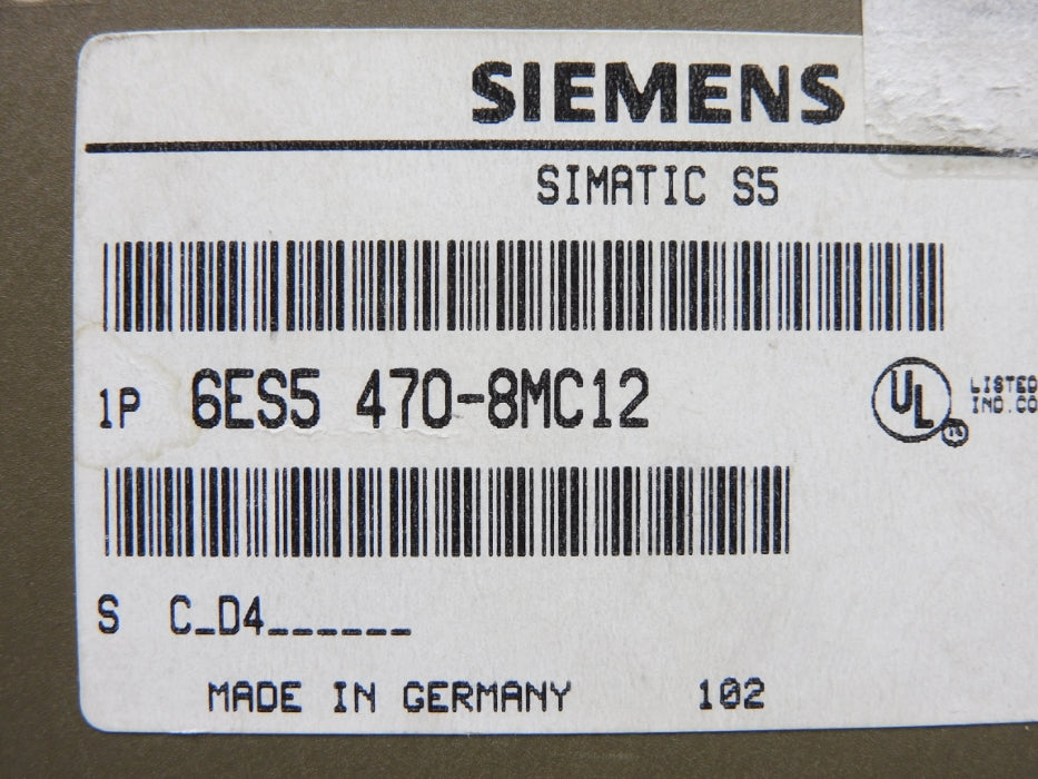 SIEMENS 6ES5470-8MC12 (AS PICTURED) UNMP