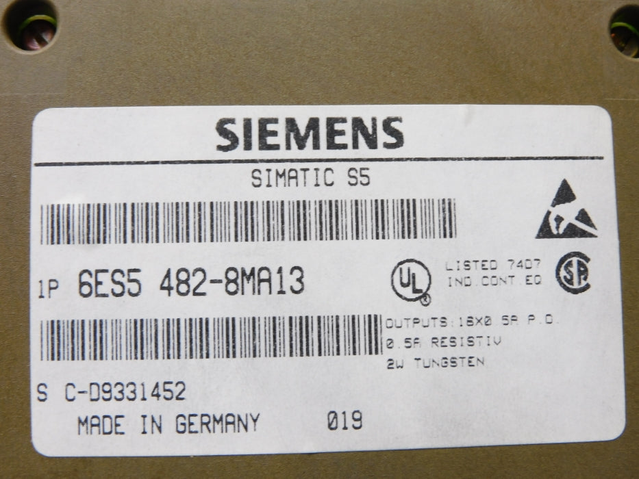 SIEMENS 6ES5482-8MA13 (AS PICTURED) UNMP