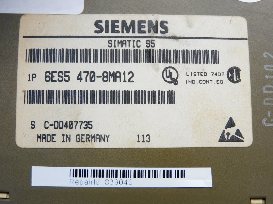 SIEMENS 6ES5470-8MA12 REMAN