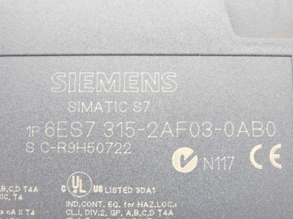 SIEMENS 6ES7315-2AF03-0AB0 NSNP