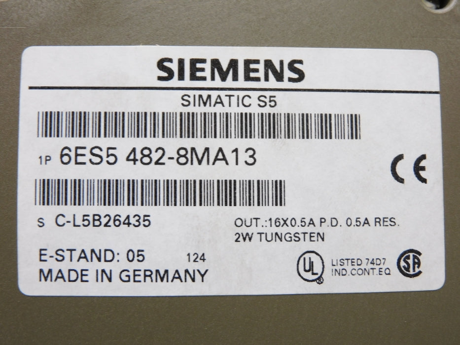 SIEMENS 6ES5482-8MA13 (NO TERMINAL) UNMP