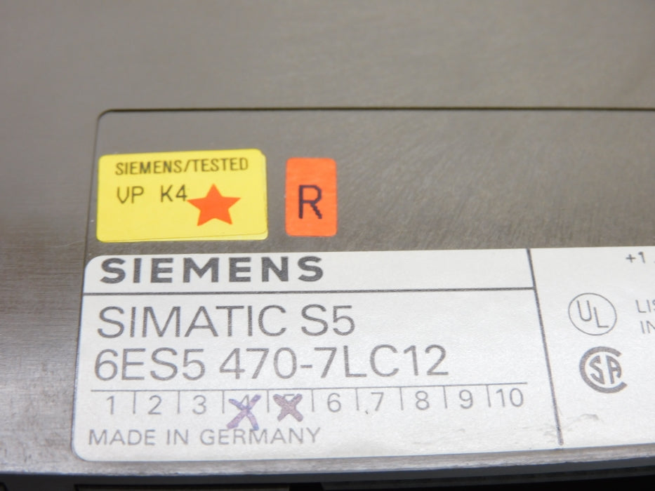 SIEMENS 6ES5470-7LC12 +1-5V (NO TERMINAL) UNMP