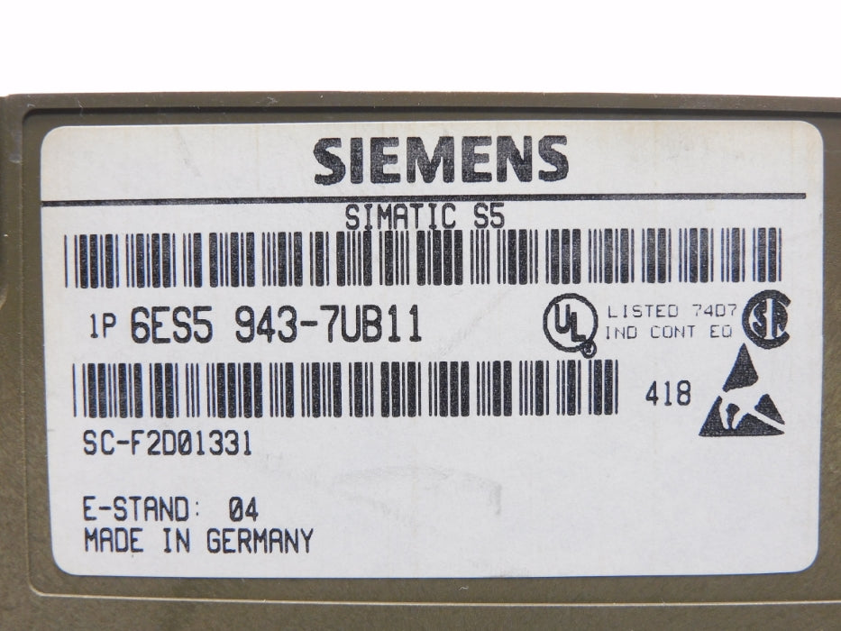 SIEMENS 6ES5943-7UB11 UNMP