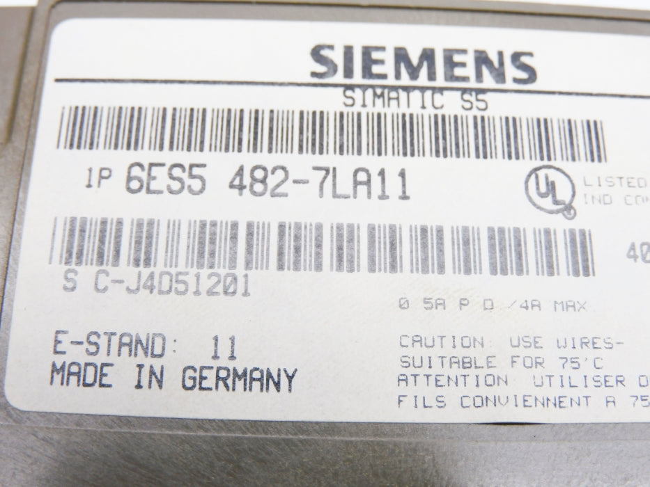 SIEMENS 6ES5482-7LA11 (AS PICTURED) UNMP