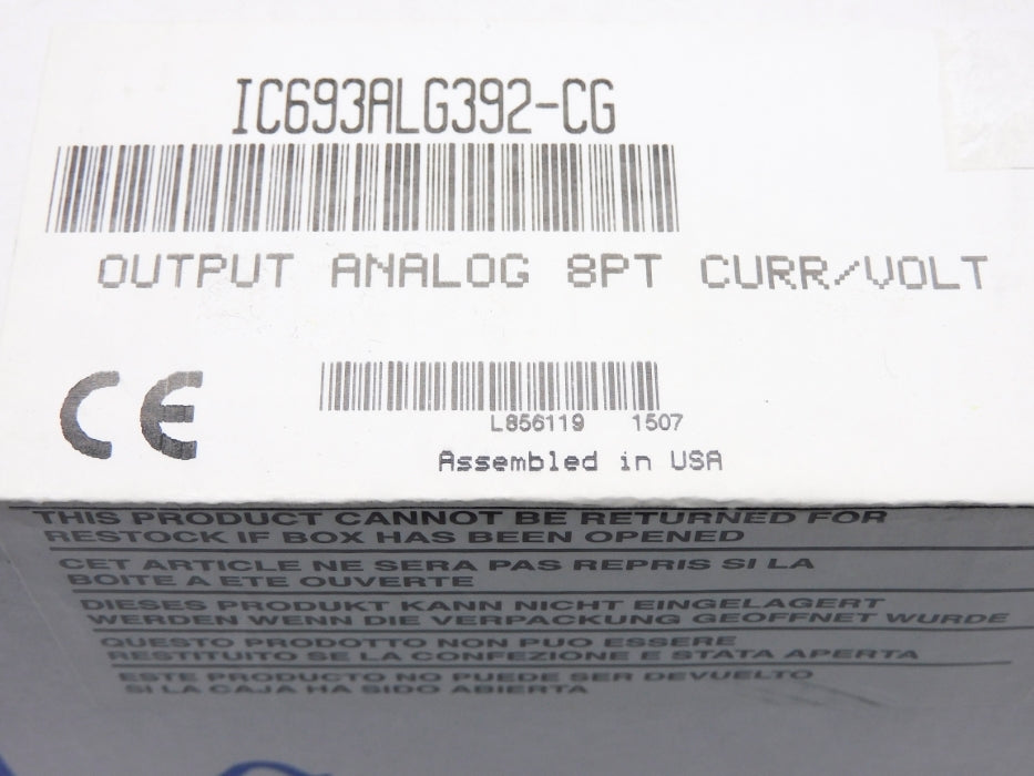 GENERAL ELECTRIC IC693ALG392-CG NSFS