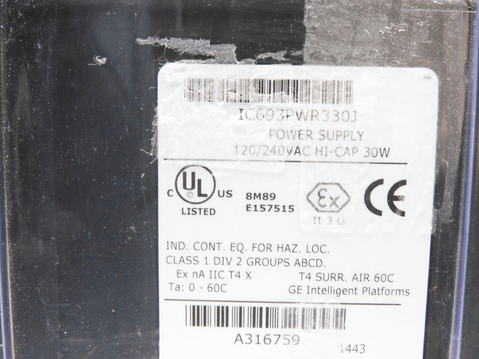 GENERAL ELECTRIC IC693PWR330J NSFS